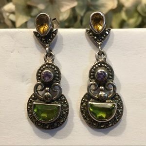 Sterling silver Peridot earrings